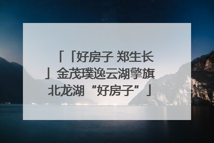 「好房子 郑生长」金茂璞逸云湖擎旗北龙湖“好房子”