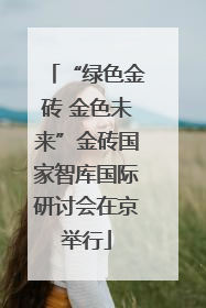 “绿色金砖 金色未来”金砖国家智库国际研讨会在京举行