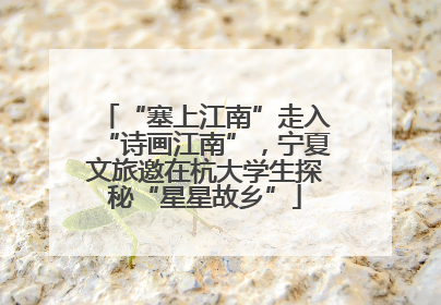 “塞上江南”走入“诗画江南”，宁夏文旅邀在杭大学生探秘“星星故乡”