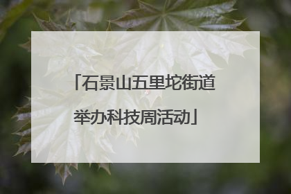 石景山五里坨街道举办科技周活动