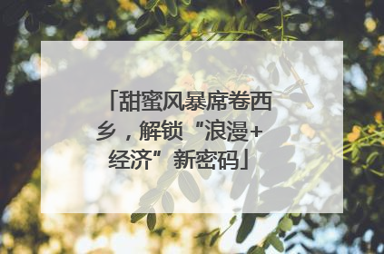 甜蜜风暴席卷西乡，解锁“浪漫+经济”新密码