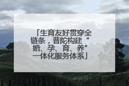 生育友好贯穿全链条，普陀构建“婚、孕、育、养”一体化服务体系
