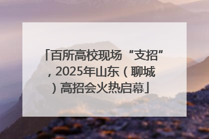 百所高校现场“支招”，2025年山东（聊城）高招会火热启幕