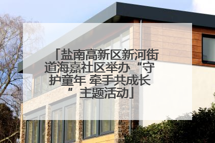 盐南高新区新河街道海嘉社区举办“守护童年 牵手共成长”主题活动