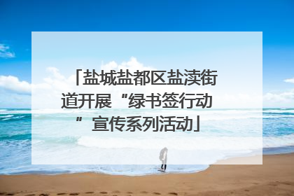 盐城盐都区盐渎街道开展“绿书签行动”宣传系列活动