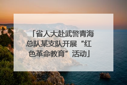 省人大赴武警青海总队某支队开展“红色革命教育”活动