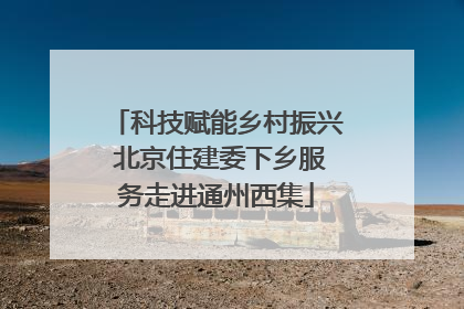 科技赋能乡村振兴 北京住建委下乡服务走进通州西集
