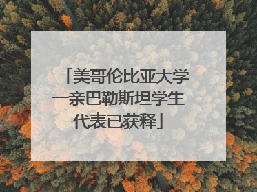 美哥伦比亚大学一亲巴勒斯坦学生代表已获释