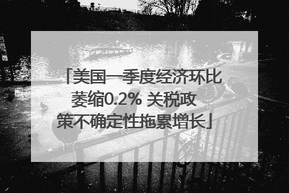 美国一季度经济环比萎缩0.2% 关税政策不确定性拖累增长