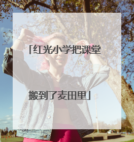 红光小学把课堂搬到了麦田里