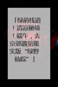 绿荫栈道！清凉秘境！端午，去京郊遇见现实版“绿野仙踪”