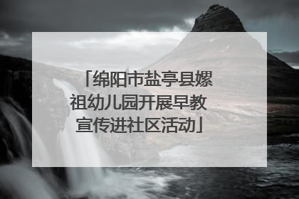 绵阳市盐亭县嫘祖幼儿园开展早教宣传进社区活动