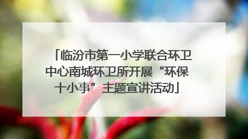 临汾市第一小学联合环卫中心南城环卫所开展“环保十小事”主题宣讲活动