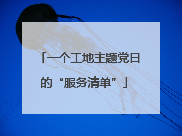 一个工地主题党日的“服务清单”