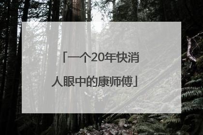 一个20年快消人眼中的康师傅