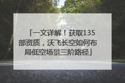 一文详解!获取135部资质,沃飞长空如何布局低空场景三阶路径