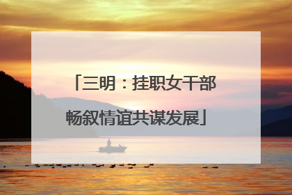 三明：挂职女干部畅叙情谊共谋发展