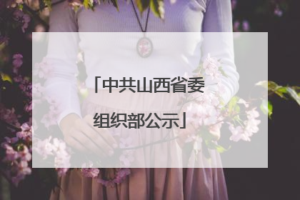 中共山西省委组织部公示