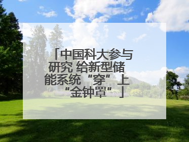 中国科大参与研究 给新型储能系统“穿”上“金钟罩”