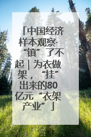 中国经济样本观察·“镇”了不起｜为衣做架，“挂”出来的80亿元“衣架产业”