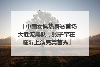 中国女篮热身赛首场大胜波黑队，张子宇在临沂上演完美首秀
