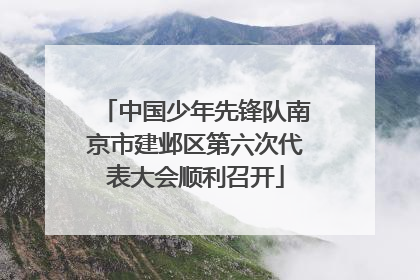 中国少年先锋队南京市建邺区第六次代表大会顺利召开