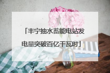 丰宁抽水蓄能电站发电量突破百亿千瓦时