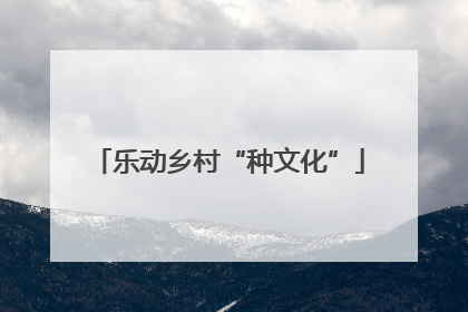 乐动乡村“种文化”
