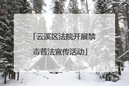 云溪区法院开展禁毒普法宣传活动