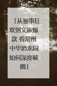 从赛事狂欢到文旅爆款 看常州中华恐龙园如何深度破圈