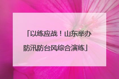 以练应战！山东举办防汛防台风综合演练