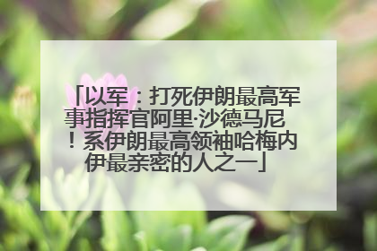 以军：打死伊朗最高军事指挥官阿里·沙德马尼！系伊朗最高领袖哈梅内伊最亲密的人之一
