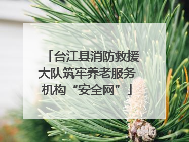 台江县消防救援大队筑牢养老服务机构“安全网”