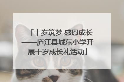 十岁筑梦 感恩成长——庐江县城东小学开展十岁成长礼活动