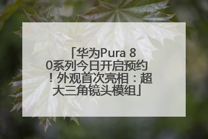 华为Pura 80系列今日开启预约！外观首次亮相：超大三角镜头模组