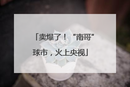 卖爆了！“南哥”球市，火上央视