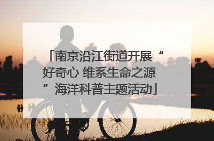 南京沿江街道开展“好奇心 维系生命之源”海洋科普主题活动