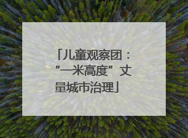 儿童观察团：“一米高度”丈量城市治理
