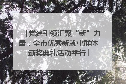 党建引领汇聚“新”力量，全市优秀新就业群体颁奖典礼活动举行