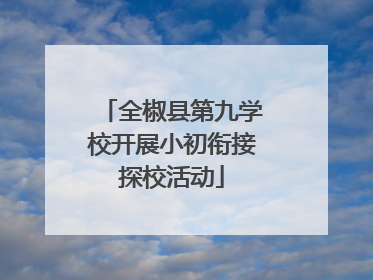 全椒县第九学校开展小初衔接探校活动