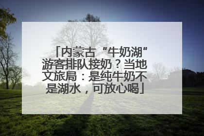 内蒙古“牛奶湖”游客排队接奶？当地文旅局：是纯牛奶不是湖水，可放心喝