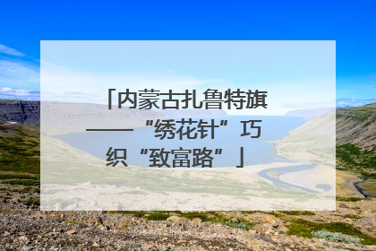 内蒙古扎鲁特旗——“绣花针”巧织“致富路”