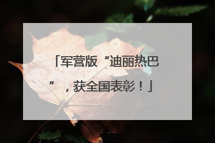 军营版“迪丽热巴”,获全国表彰!