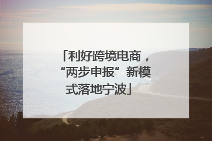 利好跨境电商，“两步申报”新模式落地宁波