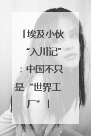 埃及小伙“入川记”：中国不只是“世界工厂”