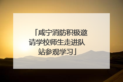 咸宁消防积极邀请学校师生走进队站参观学习