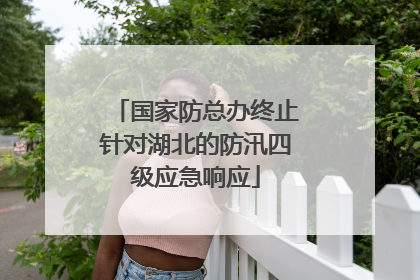 国家防总办终止针对湖北的防汛四级应急响应