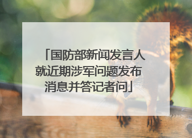国防部新闻发言人就近期涉军问题发布消息并答记者问