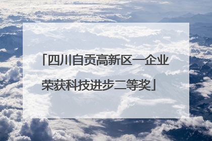 四川自贡高新区一企业荣获科技进步二等奖