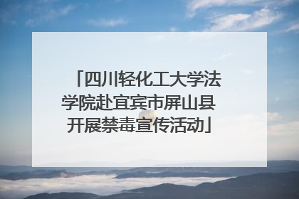 四川轻化工大学法学院赴宜宾市屏山县开展禁毒宣传活动